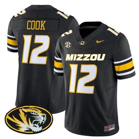 Mens Youths Kids Womens Brady Cook Black Vapor Stitched Jersey